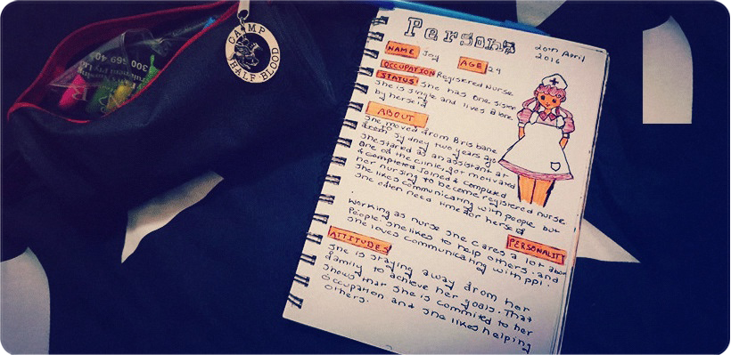 Persona sheet representing the target shopper group